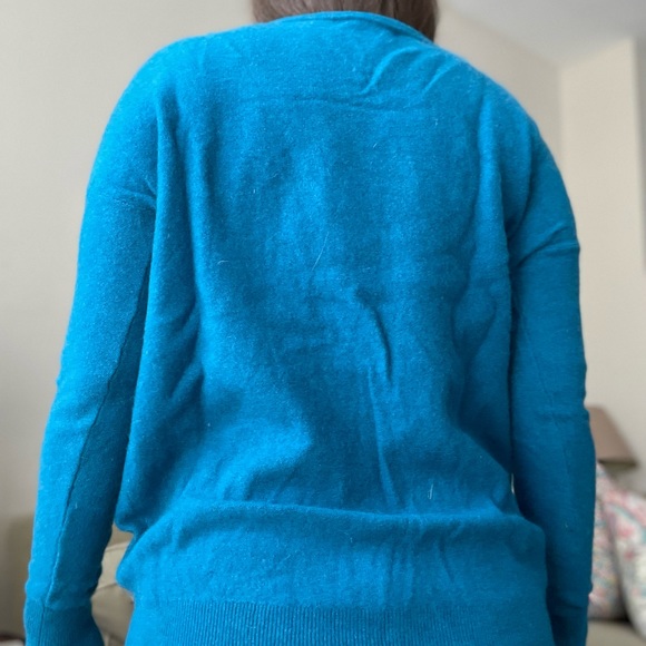 Vince xxs teal colour 100% cashmere sweater - Picture 2 of 6